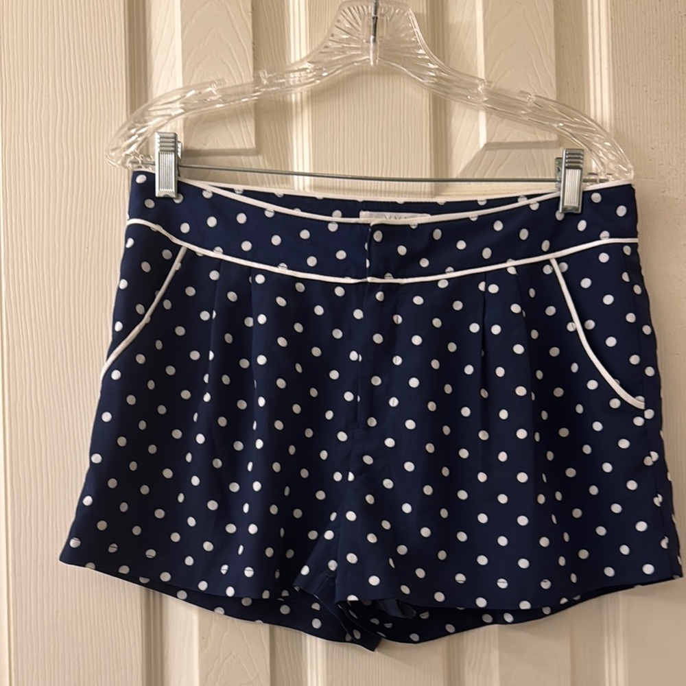 Essentials Blue and White High Waist Shorts